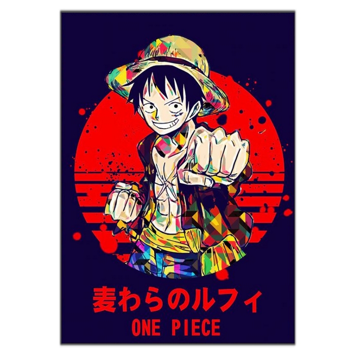 tableau toile one piece monkey luffy paint 3