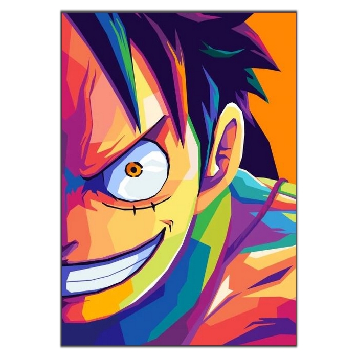 tableau toile one piece colorfull monkey luffy 2