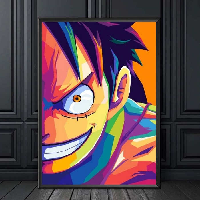 Tableau One Piece Colorfull Luffy