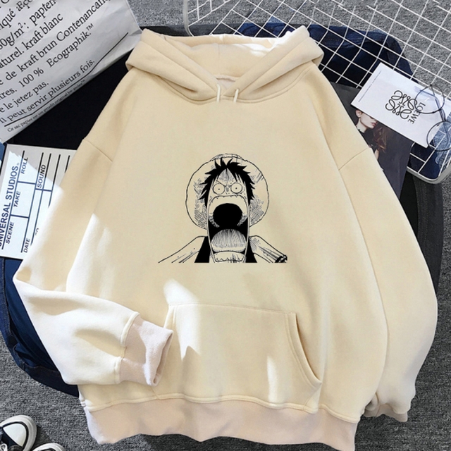 sweatshirt one piece monkey luffy surprised 1