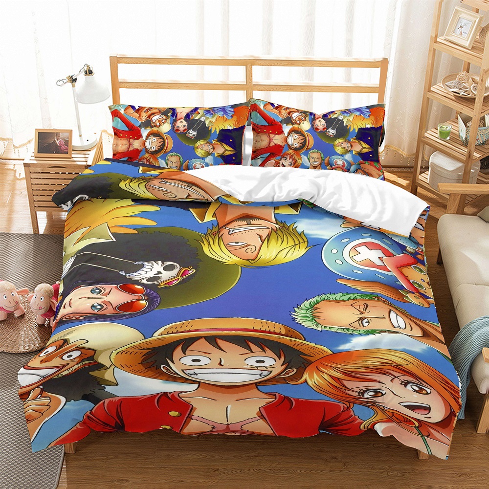 Parure De Lit One Piece - Housse De Couette 140x200 Cm + Taie D'oreiller 65x65 Cm - Design Carte Au Trésor