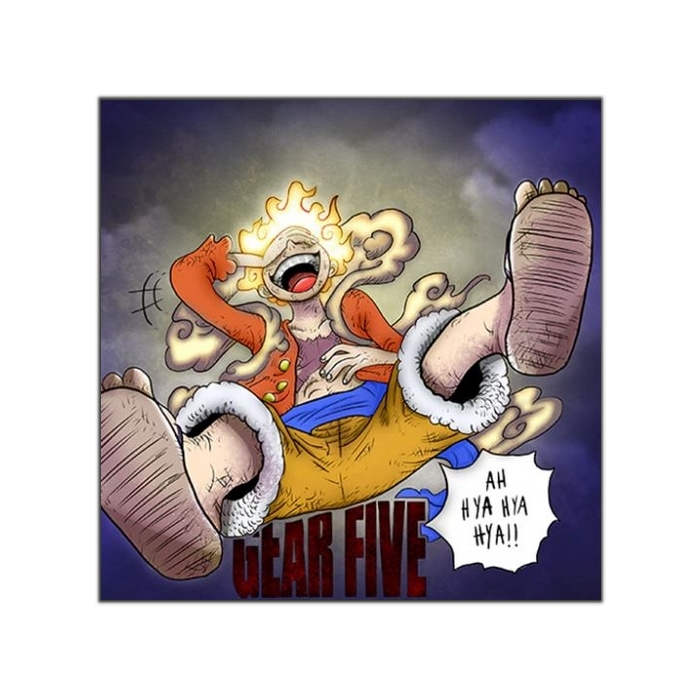 tableau one piece monkey luffy gear 5 rire 3