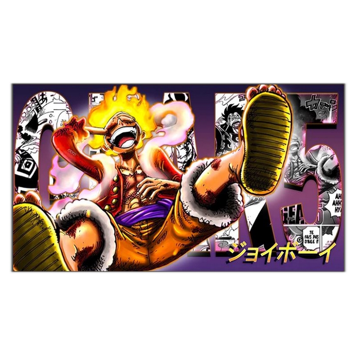 tableau toile one piece monkey luffy gear 5 color 3