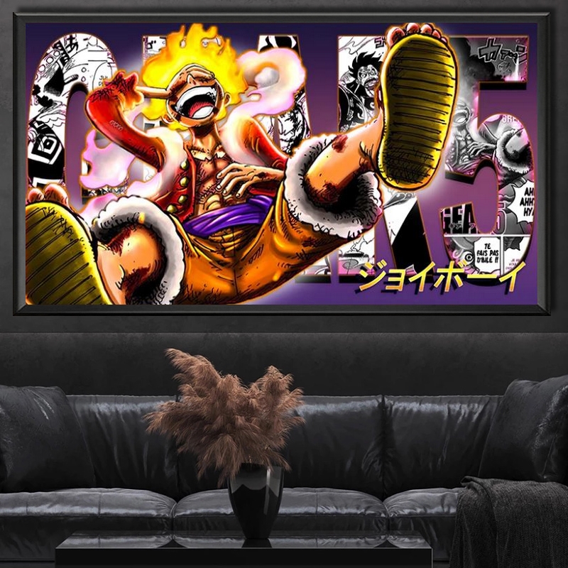 Tableau One Piece Luffy Gear 5 Color