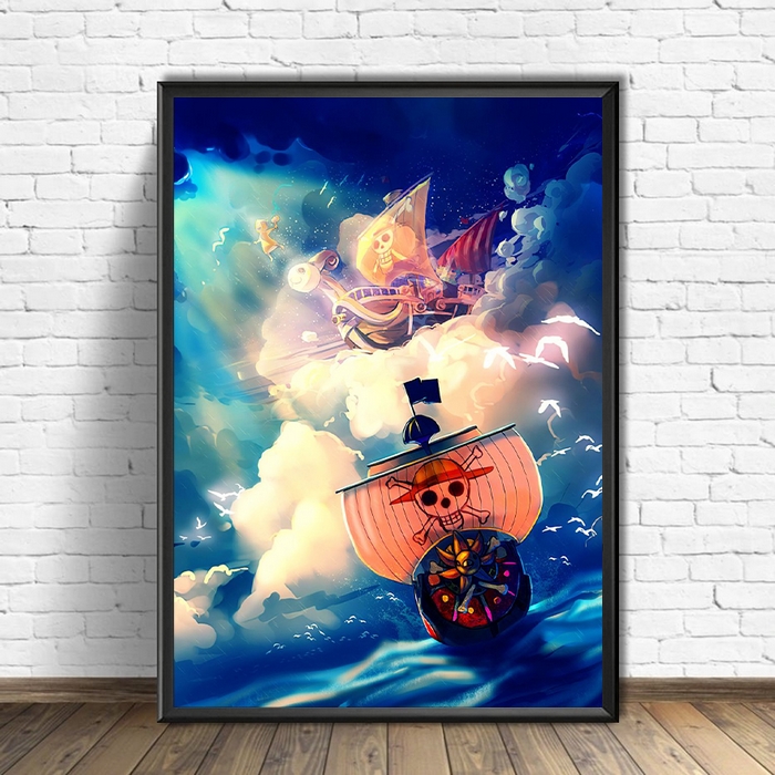 tableau toile one piece thousand sunny vogue merry 1