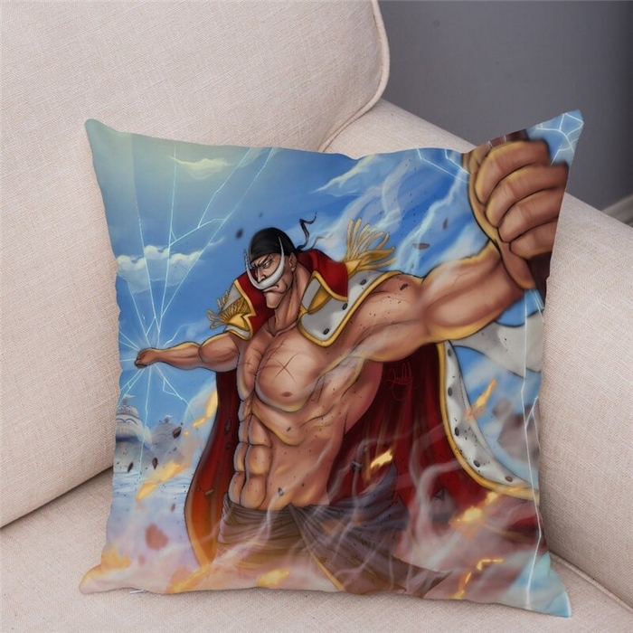 housse coussin one piece barbe blanche
