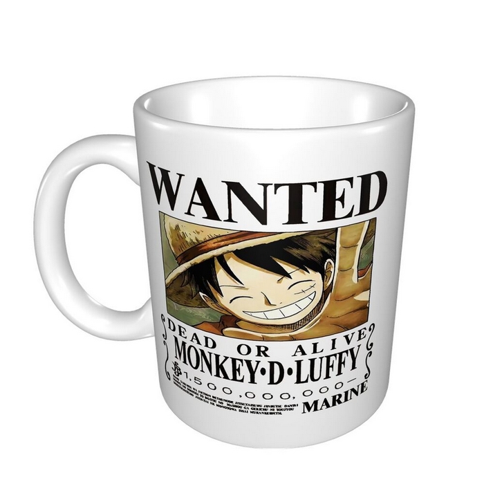 mug one piece wanted luffy 3