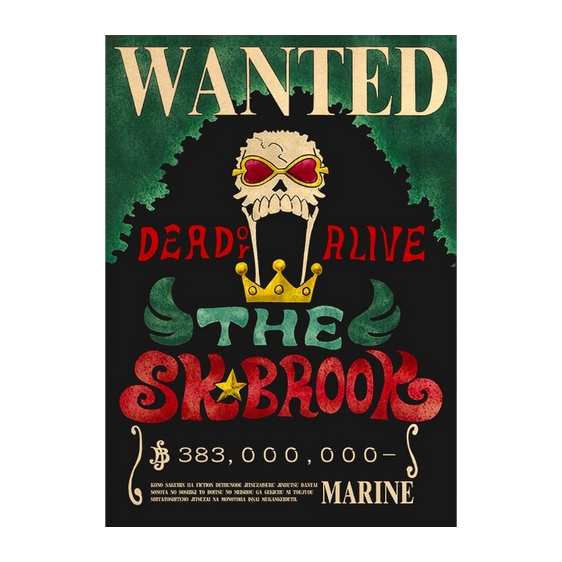 Affiche Wanted One Piece Brook 2