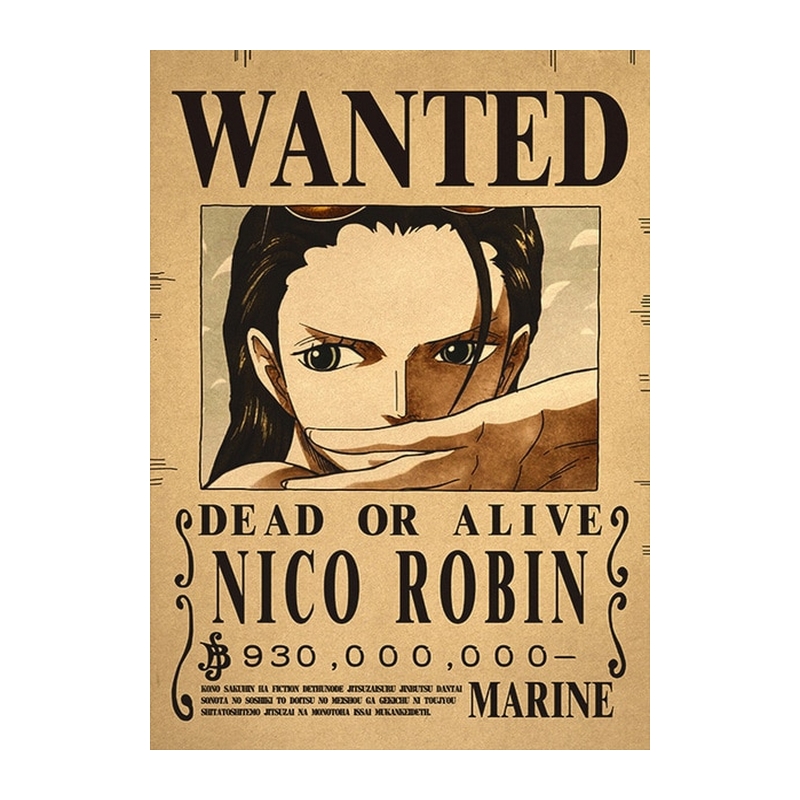 affiche wanted one piece nico robin wano