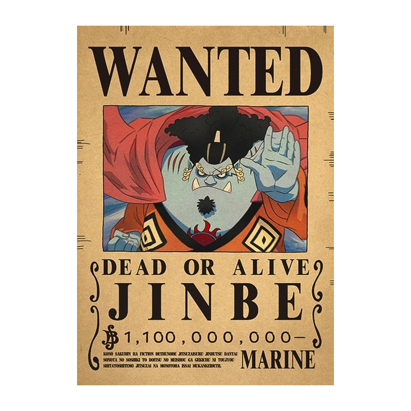 Affiche Wanted One Piece Jinbe 2