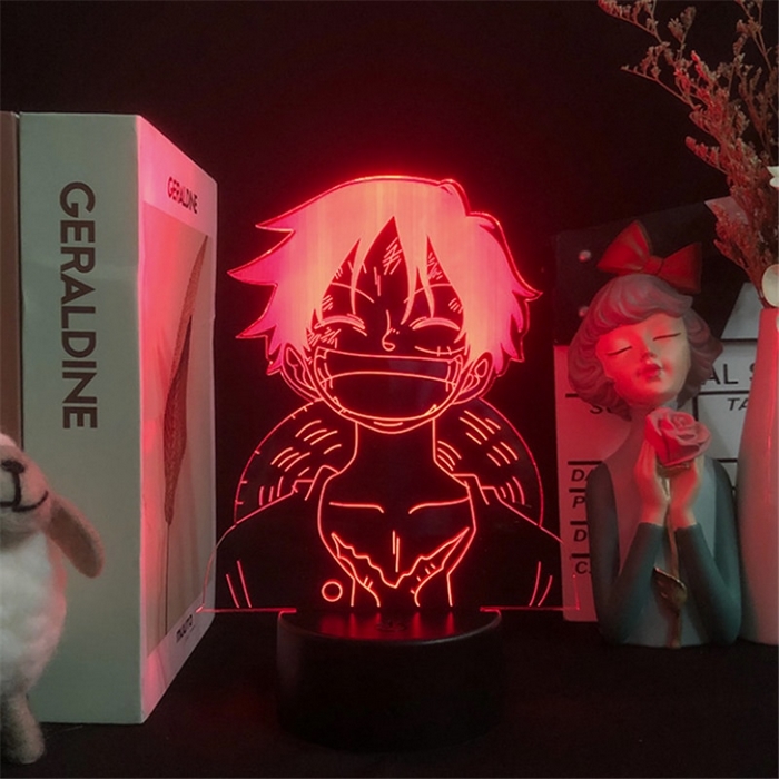 lampe 3d one piece monkey luffy smile 2