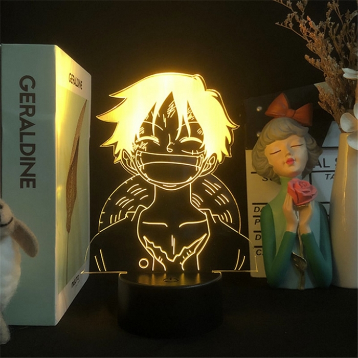 lampe 3d one piece monkey luffy smile 3