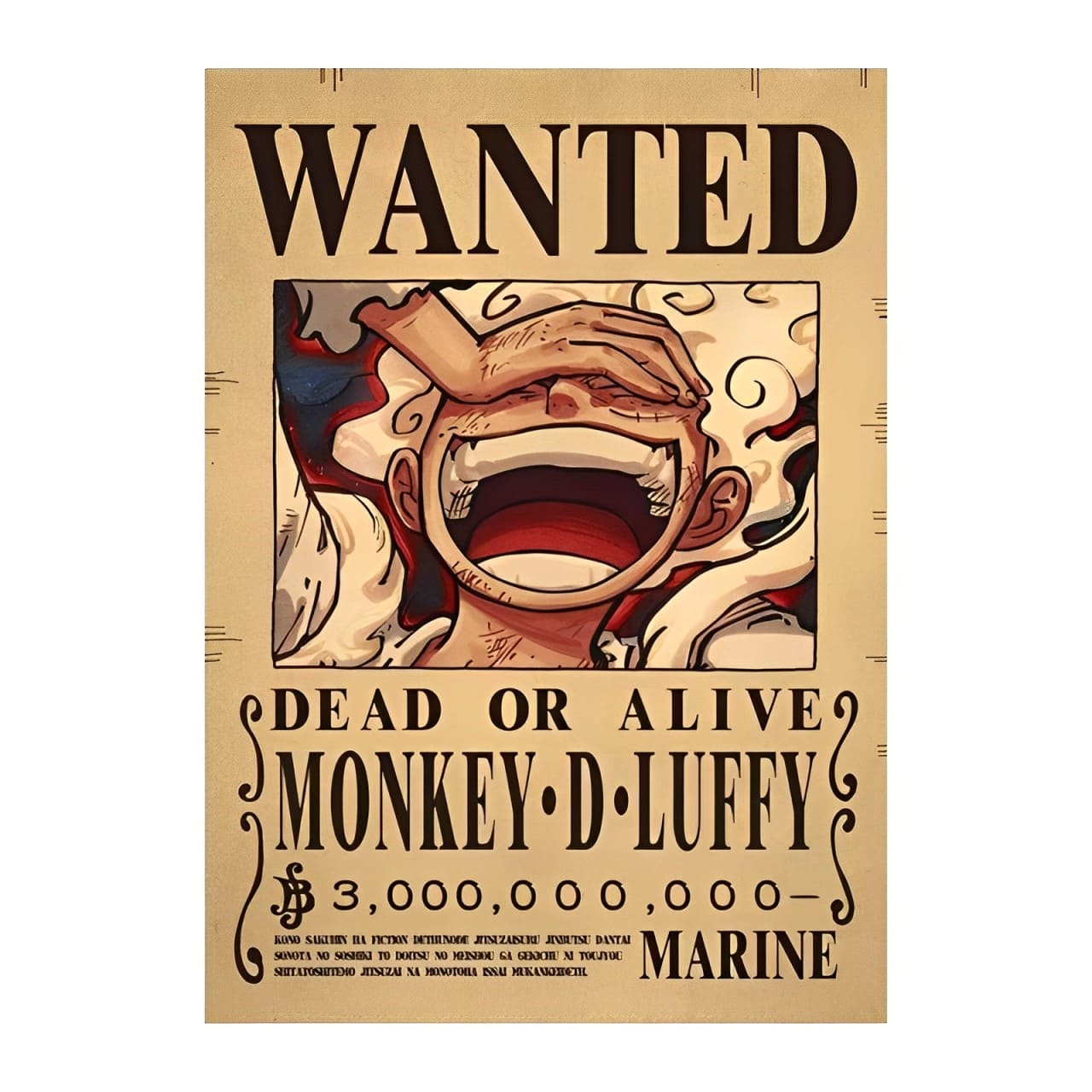 Affiche Wanted One Piece Luffy Wano
