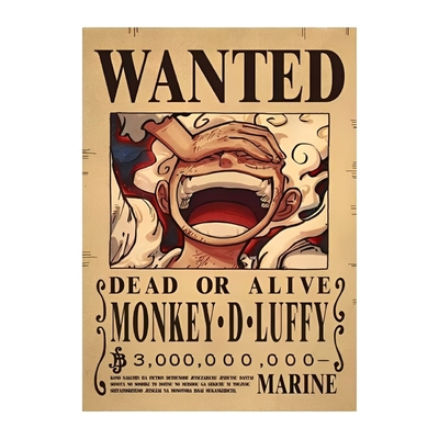 affiche wanted one piece monkey luffy wano