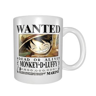 mug one piece wanted luffy 2