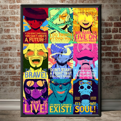 tableau toile one piece quote mugiwara 1