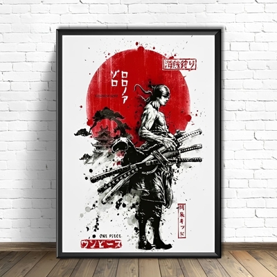 tableau toile one piece roronoa zoro wa 1