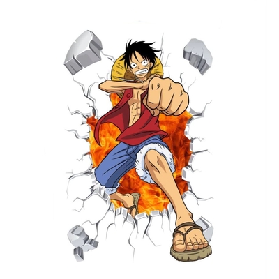 Sticker Mural One Piece Luffy Color
