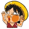 autocollants one piece mugiwara face glasse luffy
