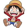 autocollant one piece mugiwara luffy