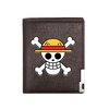 portefeuille one piece logo marron