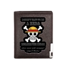 portefeuille one piece logo no hero marron
