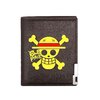portefeuille one piece yellow logo marron
