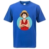 t shirt one piece monkey luffy stand bleu