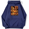sweatshirt hoodie one piece freres luffy ace sabo bleu marine