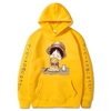 sweatshirt one piece luffy pancakes yellow