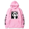 sweatshirt one piece luffy smile pink