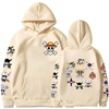 sweatshirt one piece skull strawhat beige