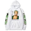 sweatshirt one piece zoro smile white