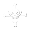 autocollant-one-piece-barbe-blanche-blanc
