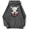 sweatshirt hoodie one piece monkey luffy gear gris fonce