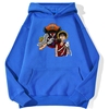 sweatshirt hoodie one piece baggy clown bleu