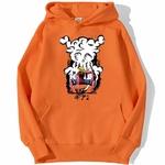 sweatshirt hoodie one piece monkey luffy gear orange