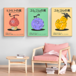 tableau toile one piece gum gum fruit 2