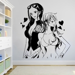 sticker mural one piece nico robin nami 1