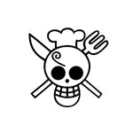 autocollant one piece jolly roger vinsmoke sanji