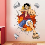 stickers mural luffy color one piece 3