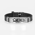 bracelet one piece silisteel jolly roger zoro