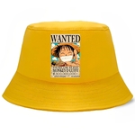 bob one piece affiche wanted luffy jaune