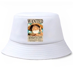 bob one piece affiche wanted luffy blanc