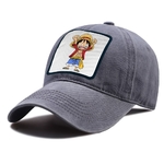 casquette one piece luffy happy grise