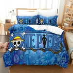 parure lit one piece bleu