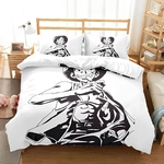 parure lit luffy white blanc one piece 1
