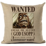 taie oreiller wanted one piece god usopp