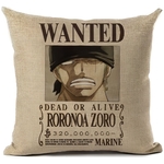 taie oreiller wanted one piece roronoa zoro 2