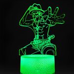 lampe 3d one piece ace hand green